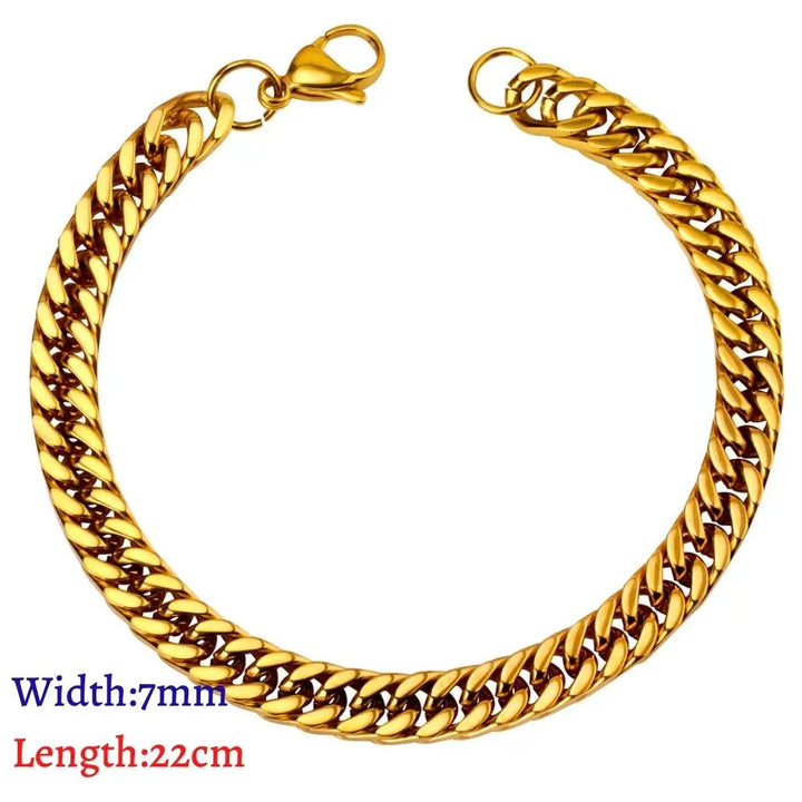 Bracelet Chaîne Unisexe en Acier Inoxydable – Style Urbain & Intemporel