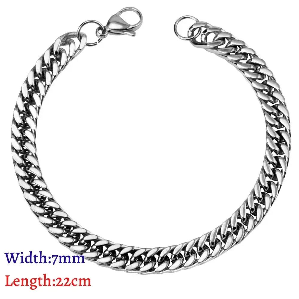 Bracelet Chaîne Unisexe en Acier Inoxydable – Style Urbain & Intemporel