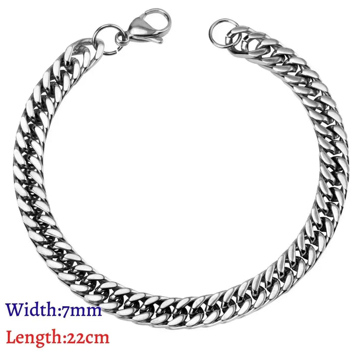 Bracelet Chaîne Unisexe en Acier Inoxydable – Style Urbain & Intemporel