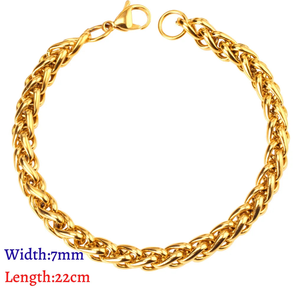 Bracelet Chaîne Unisexe en Acier Inoxydable – Style Urbain & Intemporel