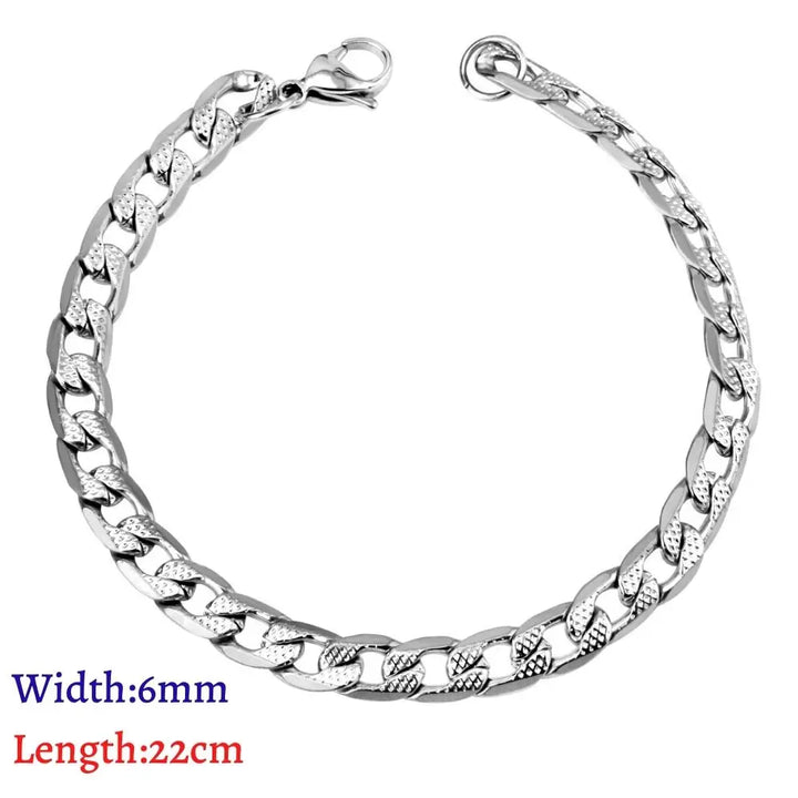 Bracelet Chaîne Unisexe en Acier Inoxydable – Style Urbain & Intemporel