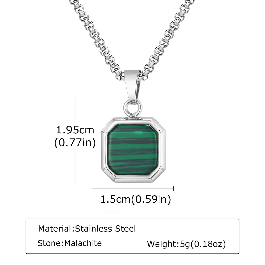 collier-pendentif-rectangle-pierre-verte-dimensions-acier-inoxydable