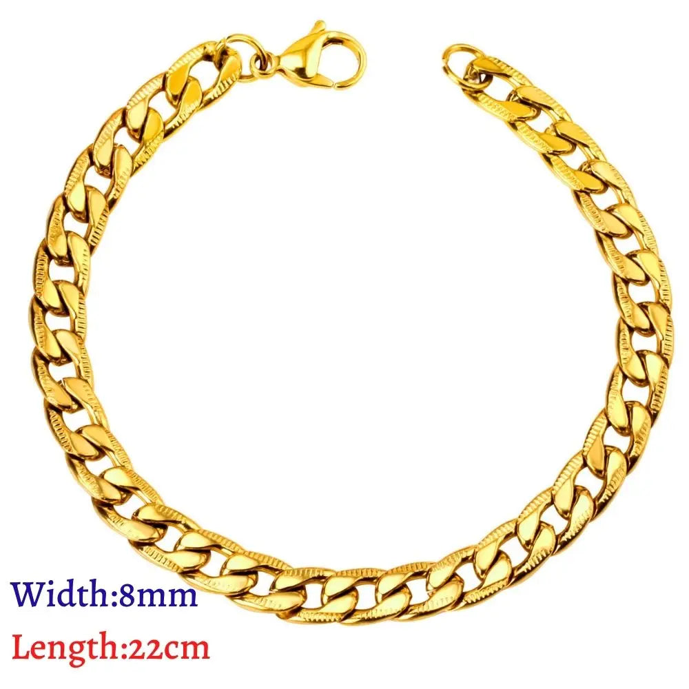 Bracelet Chaîne Unisexe en Acier Inoxydable – Style Urbain & Intemporel