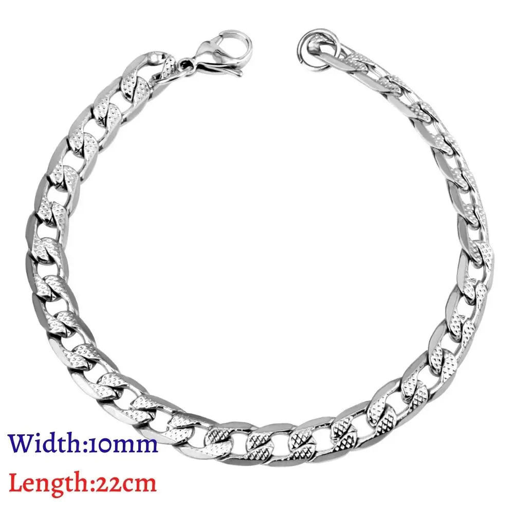 Bracelet Chaîne Unisexe en Acier Inoxydable – Style Urbain & Intemporel