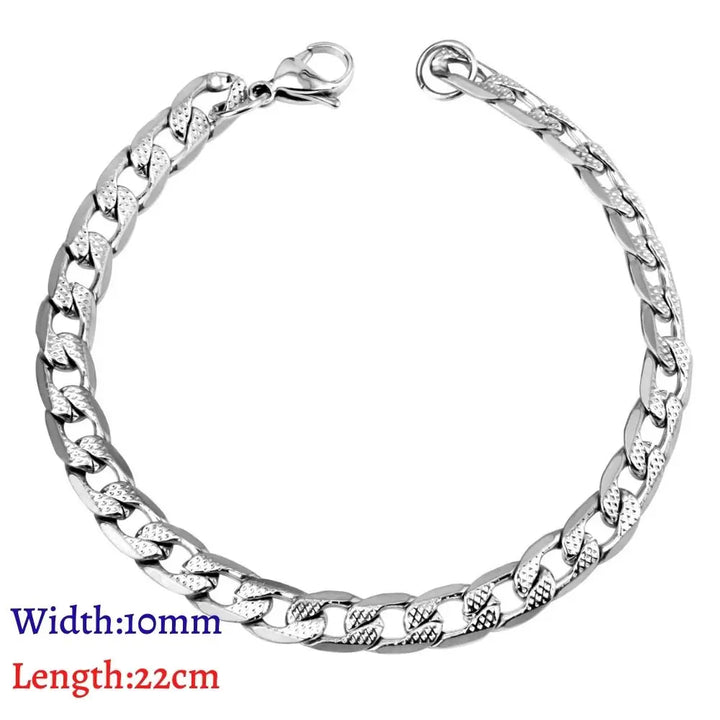 Bracelet Chaîne Unisexe en Acier Inoxydable – Style Urbain & Intemporel