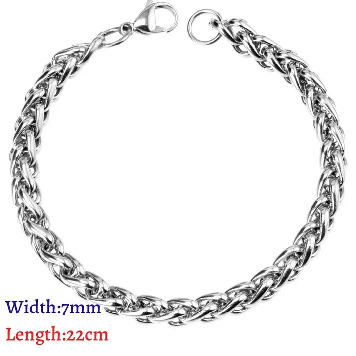 Bracelet Chaîne Unisexe en Acier Inoxydable – Style Urbain & Intemporel