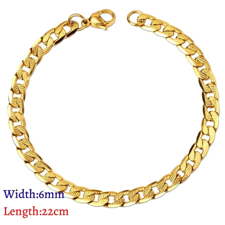 Bracelet Chaîne Unisexe en Acier Inoxydable – Style Urbain & Intemporel